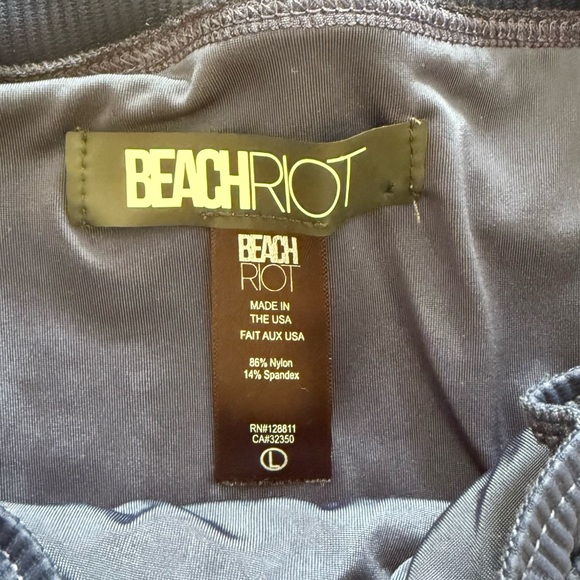 Beach Riot Navy Blue Ruffle Bikini size Large - Picture 6 of 6